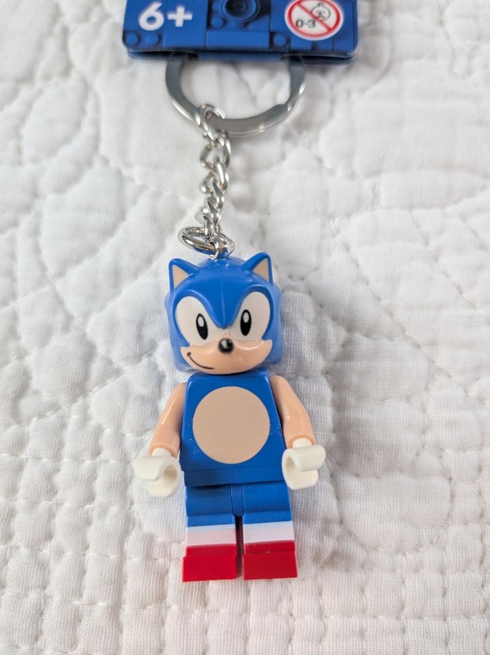 Lego Sonic the Hedgehog Blue Keychain Toy NWT